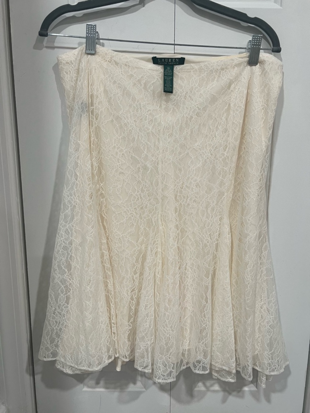 Lauren Ralph Lauren Cream Lace Skirt - size 12